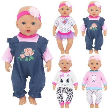 Imagem de Conjunto de roupas de boneca para bonecas de 35 a 45 cm, boneca de 40 