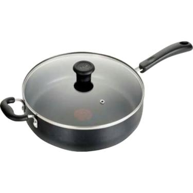 Imagem de T-Fal Frigideira antiaderente especial com tampa de vidro de 5 litros, segura para grelhar no forno, 350F, panelas, frigideira funda com alça, frigideira, cozinha, panelas e frigideiras, pode ser