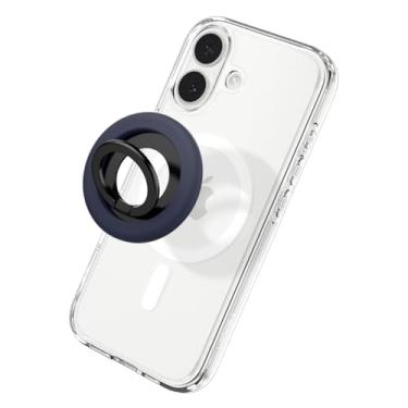 Imagem de Spigen Suporte Magnético Ajustável Nano Pop Para Celular Com Em Anel, Projetado Magsafe, Compatível Iphone 16/15/14/13/12 E Capas Magsafe - Azul-Marinho