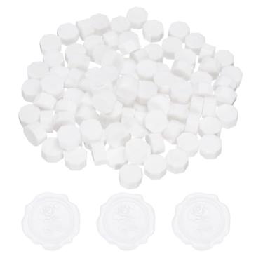 Imagem de PATIKIL Contas de lacre de cera, kit de 4 peças de contas hexagonais para carimbo de selo de cera para convite de casamento envelope de carta de artesanato faça você mesmo cartão embrulho de presente