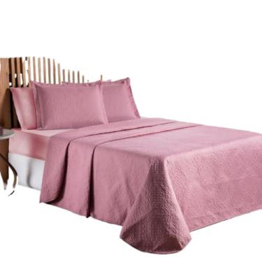 Imagem de Colcha Cobre Leito Cama Solteiro Casal Cores Lisas(Rosê,Queen)