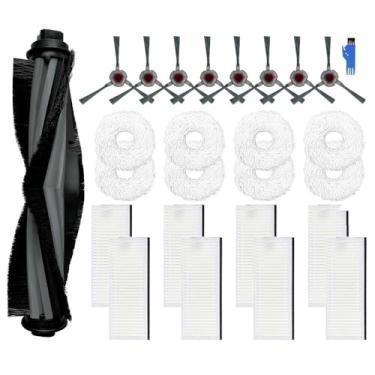 Imagem de Main Side Brush Cover Hepa Filter Mop Cloths Pad Compatible With Ecovacs Deebot N9+/N9+Plus Robot Vacuum Cleaner Accessories Spare Parts Kit(Set 20)
