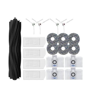 Imagem de Compatible With Ecovacs Deebot X1 OMNI T10 OMNI Robot Vacuum Cleaner Spare Parts Rubber Side Brush Cover,Hepa Filter Mop Rag Dust Bag(19PCS)