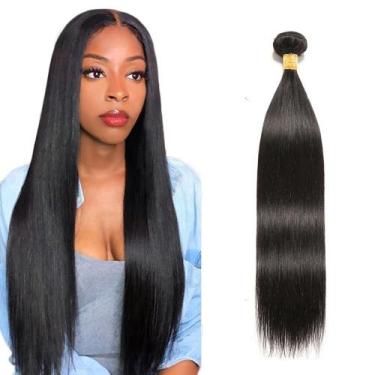 Imagem de Pacotes de cabelo NiegMeag Color 1B Straight Brazilian Remy Hair