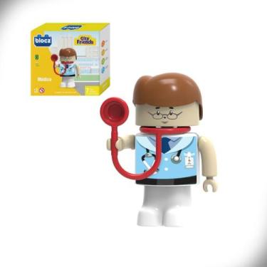 Imagem de Blocos de Montar Médico Doctor Medicina City Friends 7 Peças Blocz