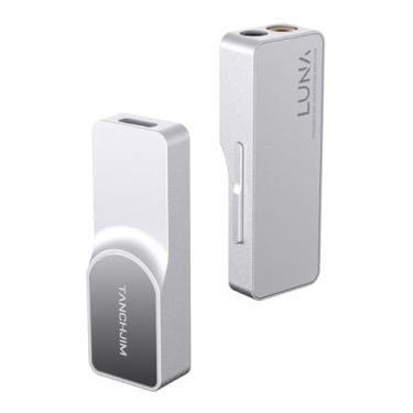 Imagem de TANCHJIM Amplificador de fone de ouvido Luna portátil USB DAC com duas saídas de 3,5 mm e 4,4 mm para clareza de som (Luna)