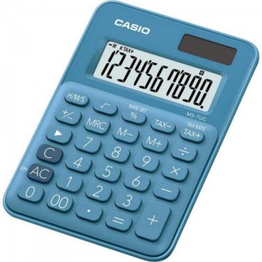 Imagem de Calculadora de Mesa Casio MS-7UC-DC 10 Dígitos Azul
