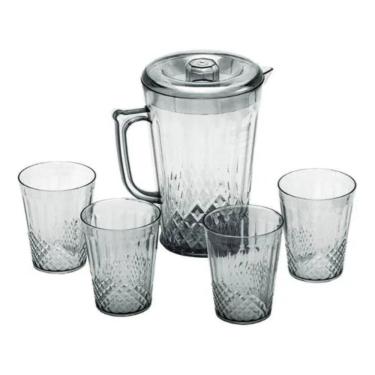Imagem de Conjunto Jarra Com 4 Copos Acrílico