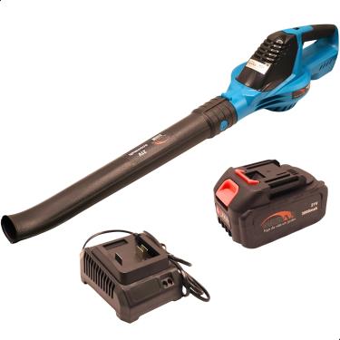 Imagem de Soprador de Folhas a Bateria Bivolt 21V de 3000mah, Até 2h de Uso, 220km/h, 3300-16500RPM, Facil de Usar e Ergonômico