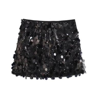 Imagem de Minissaia de Lantejoulas com Cintura Alta - Luxo, Glitter e Moda Verão