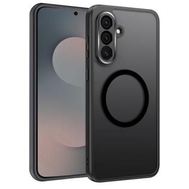 Imagem de HikerClub Capa magnética para Galaxy S25 FE (2025), compatível com carregador sem fio, slim fit, translúcida, fosca, fosca, à prova de choque, capa protetora para S25 FE