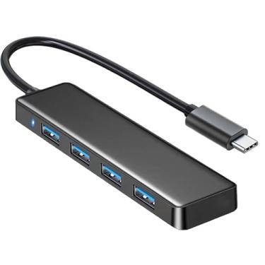 Imagem de Hub USB C com 4 portas USB 3.0 fêmea, extensor USB para laptop com porta C, iMac Pro, MacBook, iPad Pro, impressora, câmera, teclado, mouse etc