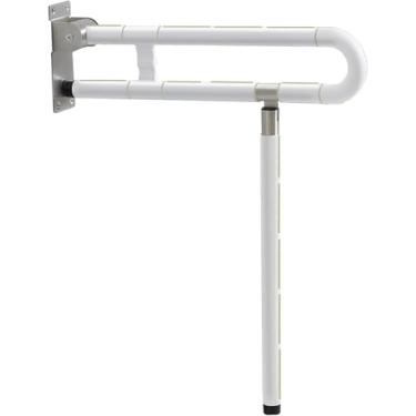 Imagem de Tharyee Barra de apoio para vaso sanitário de 23,6 polegadas, trilho de suporte antiderrapante em forma de U com corrimãos luminosas de segurança de banheiro para deficientes de aço inoxidável para