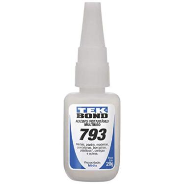 Imagem de Cola Instantânea Tekbond 793 20g Cianoacrilato Média Viscosidade Bico Fino