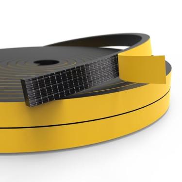 Imagem de Excluidor de rascunho para janelas de portas, fita de espuma autoadesiva, tira de vedação de rascunho para vedação de lacuna, 1,27 cm x 1,27 cm x 7,8 m, preto