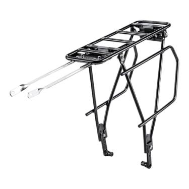 Imagem de Colaxi Bagageiro traseiro para bicicleta, suporte para alforjes, bagageiro de carga para bicicleta, suporte estável, equipamento portátil e,