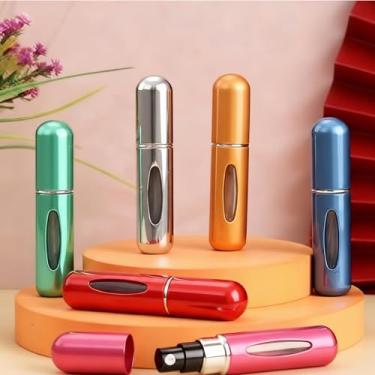 Imagem de Mini frasco atomizador de perfume recarregável - frascos portáteis de tamanho de viagem, frascos de refil de perfume recarregáveis para carregar