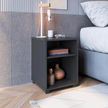 Imagem de Mesa de Cabeceira Siena Grafite - Completa Móveis