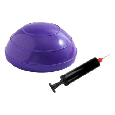 Imagem de KiBcsLic Bola de equilíbrio inflável de 16 cm de diâmetro, prática e portátil, com base antiderrapante e bomba de ar, ideal para academia em casa, ambientes, Violento