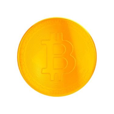 Imagem de Frisbee Bitcoin Stark Pet, Brinquedo de Arremesso para Cães, em Material Termoplástica, Cor Amerelo Ouro