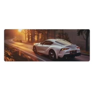 Imagem de HouLaiZhe JDM Sup Jungle Sunrise Beautiful Large Gaming Mouse Pads Tapete de Mesa Base de Borracha Antiderrapante Laptop Acessórios de Computador Suprimentos Bloco de Escrita para Escritório Casa 30 x