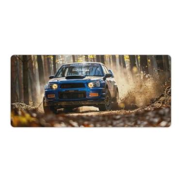 Imagem de HouLaiZhe WRX Drift Car JDM Rally Grande Gaming Mouse Pads Tapete de Mesa Base de Borracha Antiderrapante Laptop Acessórios de Computador Suprimentos Bloco de Escrita para Escritório Casa 40 x 90 cm