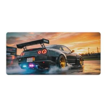 Imagem de HouLaiZhe Modificado JDM R35 Drift Car Gaming Mouse Pads JDM Car Desk Pads Grandes Mousepads para Desktop Keyboard Computer Mat40x90cm