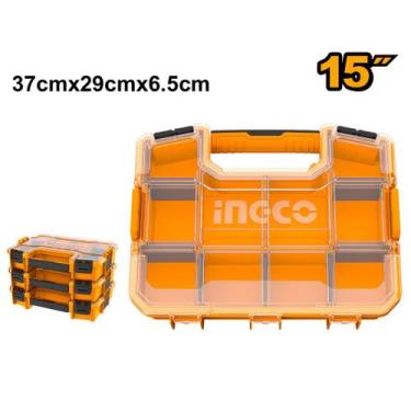 Imagem de Maleta Plástica Organizadora com Repartições 15 Pol INGCO