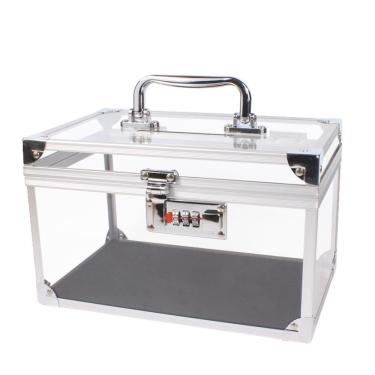 Imagem de Cofrinho em dinheiro acrílico transparente para crianças 20x12x12cm