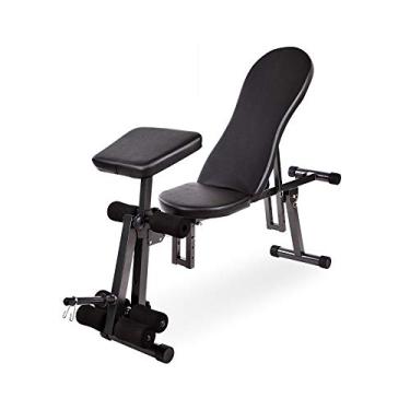 Imagem de LMJYU Banco pequeno com halteres – Banco multifuncional de peso, placa supina, máquina de fitness para casa, supino, fitness, abdominal, dobrável,