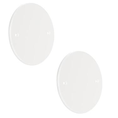 Imagem de Kit 2 Tampa Cega Redonda Placa Teto Branca 4" Branca Sleek Cor:Branco 