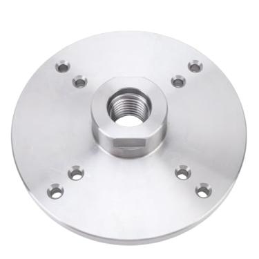 Imagem de Hyuduo Placa Frontal de Aço para Torno de Madeira de 6 Polegadas 1 pol. 8TPI, Placa Frontal de Mandril de Aço nº 45 para Projetos de Torneamento de Tigelas Pequenas, Acessório para Máquina de