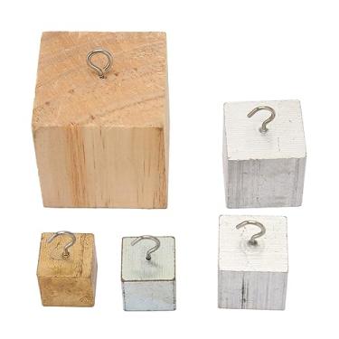 Imagem de Conjunto de cubos de densidade Ainoli, 5 peças, cobre, ferro, alumínio, madeira sólida, blocos de densidade para experimento físico, educação científica