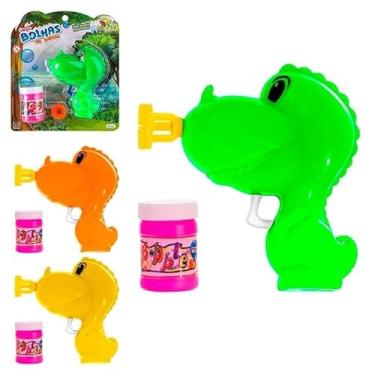 Imagem de Dinossauro Lançador de Bolhas de Sabão com Fricção – Brinquedo Interativo em Cores Sortidas