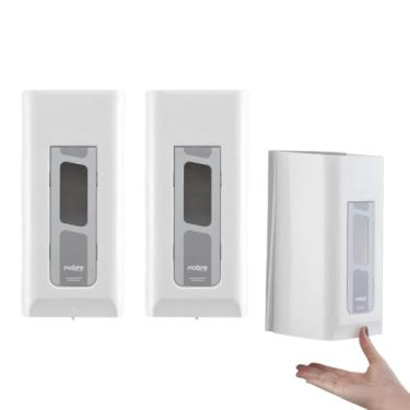 Imagem de Kit com 3 Dispenser para Sabonete Líquido ou Álcool Gel 800ml Nobre - Sem Reservatório, Branco