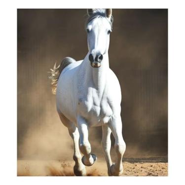 Imagem de Adesivo magnético para painel de geladeira White Horse, capas magnéticas de painel de lava-louças 58,4 cm L x 66 cm A