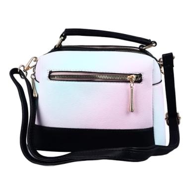 Imagem de Ymiko Bolsa de Ombro Feminina, Alça Ajustável de Grande Capacidade de Couro PU Moderno Com Vários Compartimentos, para Uso Diário Em Festas (um tamanho)