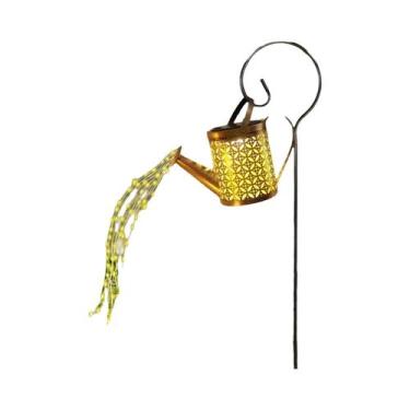 Imagem de Luminária Solar Vintage De Metal À Prova d'Água Com Luz Quente Para De