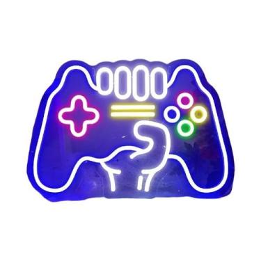Imagem de Letreiro LED Neon Para Quarto Gamer Em Forma De Controle De Jogo, Deco