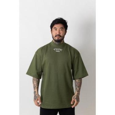 Imagem de Camiseta Oversized Thpe 2023 Verde Militar-Feminino