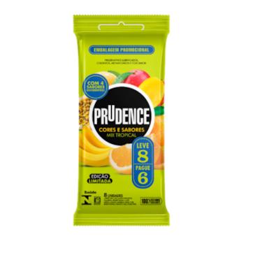 Imagem de Preservativo Prudence Cores e Sabores Mix Tropical Leve 8 Pague 6 Unid