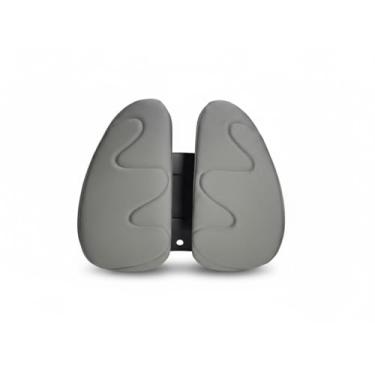 Imagem de Suporte lombar ergonômico para cadeira de escritório, design de asa dupla para cadeira de computador, encosto de altura ajustável para alívio da dor lombar, corretor de postura de malha respirável