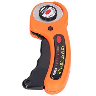 Imagem de QANYEGN Cortador giratório, cortador giratório de tecido de 45 mm, ferramenta de corte de tecido de rolo de costura de papel de cartão para tecido, couro, papel, artesanato