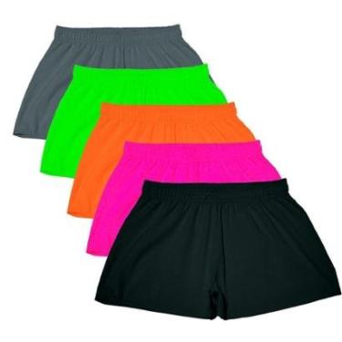Imagem de Kit 5 Shorts Feminino Esportivo Treino Academia-Feminino