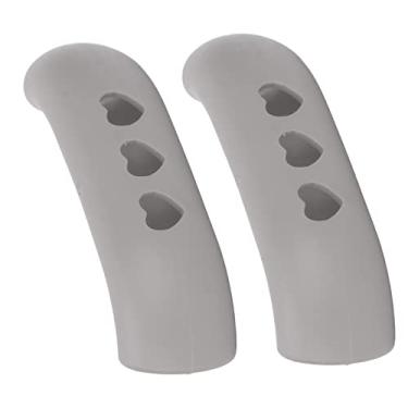 Imagem de Naroote Conjunto de Manga de Alça de Panela Resistente Ao Calor de Silicone para Evitar Queimaduras e Utensílios de Cozinha Isolantes, 2 Peças para Frigideiras de Ferro Fundido, Frigideiras (Cinza)