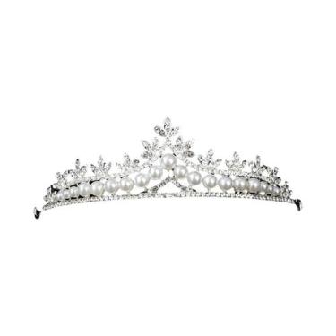Imagem de Tiara De Cristal Com Strass Prata Para Mulheres, Coroa De Princesa, Ac