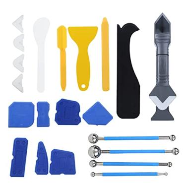 Imagem de Generic Kit de Raspador de Calafetagem de Cola de Vidro Espalhador de Selante de Plástico de 22 Unidades para Resina de Moldagem, Operação Simples, Trabalho Limpo para Melhoria da Casa Remoção de