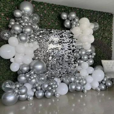 Imagem de 1 Placa Painel Shimmer Wall Muro Lantejoula Festa Cor 30X30