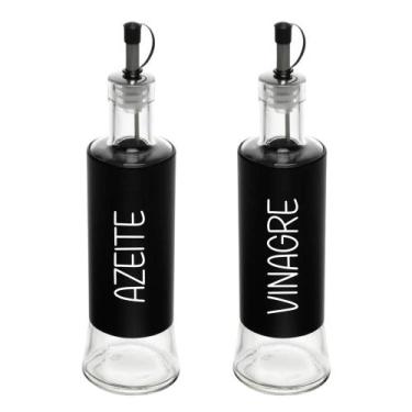 Imagem de Galheteiro Preto Versatile Wolff (2 Peças - 300 ml) Azeite e Vinagre, 