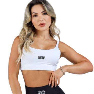 Imagem de Top New Dres Feminino Academia Aeróbico Boot Training Brasil, Branco, 